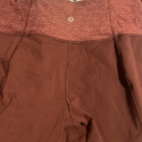 LULULEMON maroon bell bottom leggings - Picture 3 of 3